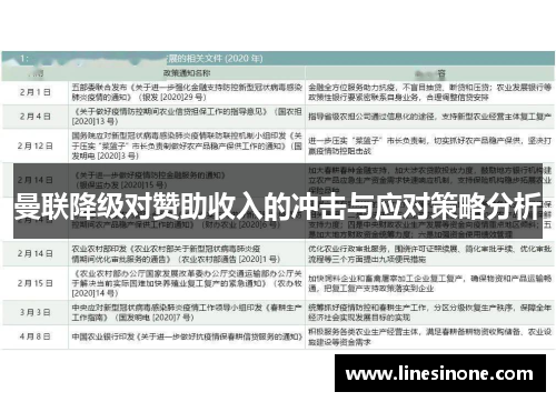 曼联降级对赞助收入的冲击与应对策略分析